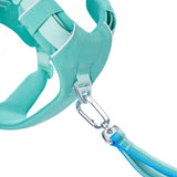 Close-up of Soul and Tail Mint Green dog harness front aluminum ring for no-pull leash attachment